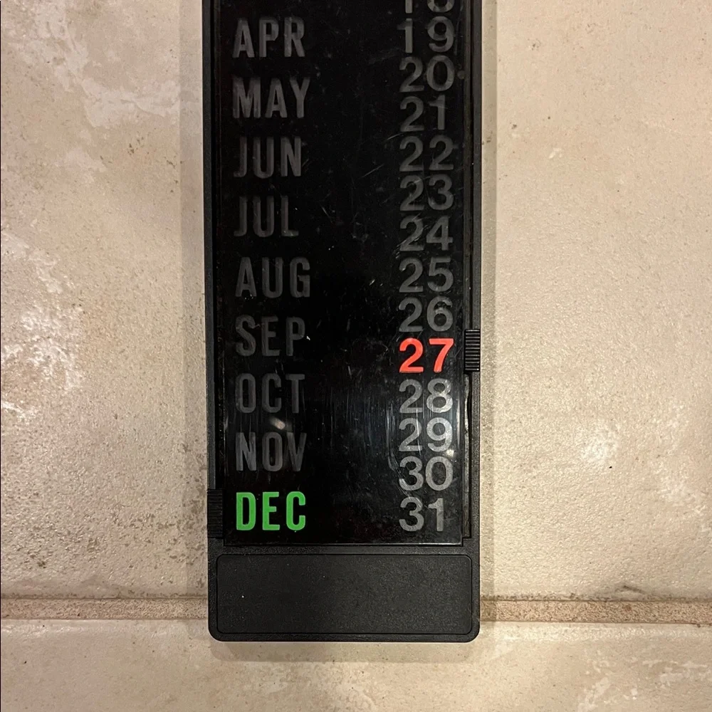 Black Perpetual Calendar